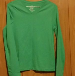 Green, long sleeve shirt
